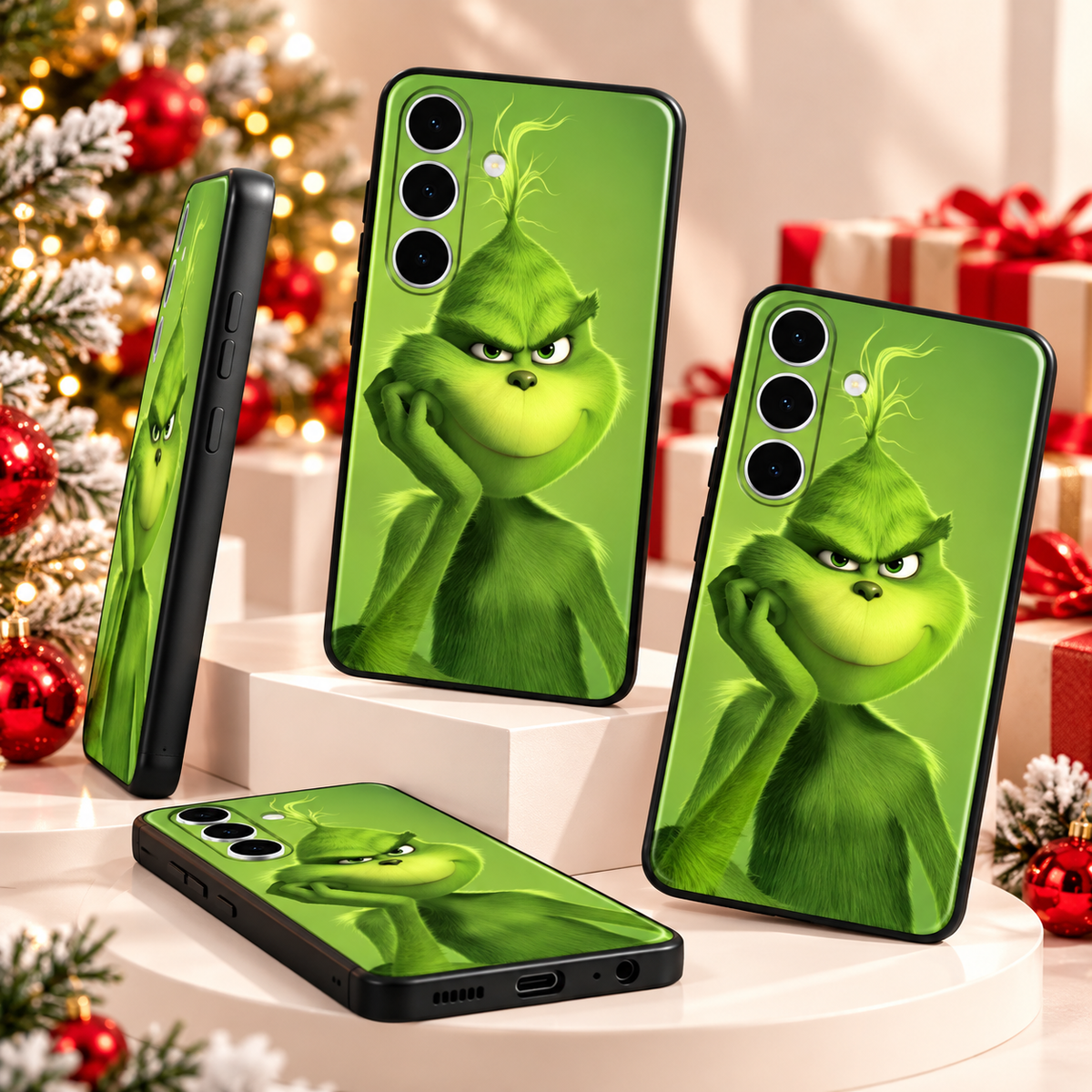 Green Holiday Character Phone Case for Samsung – Christmas Protective Case