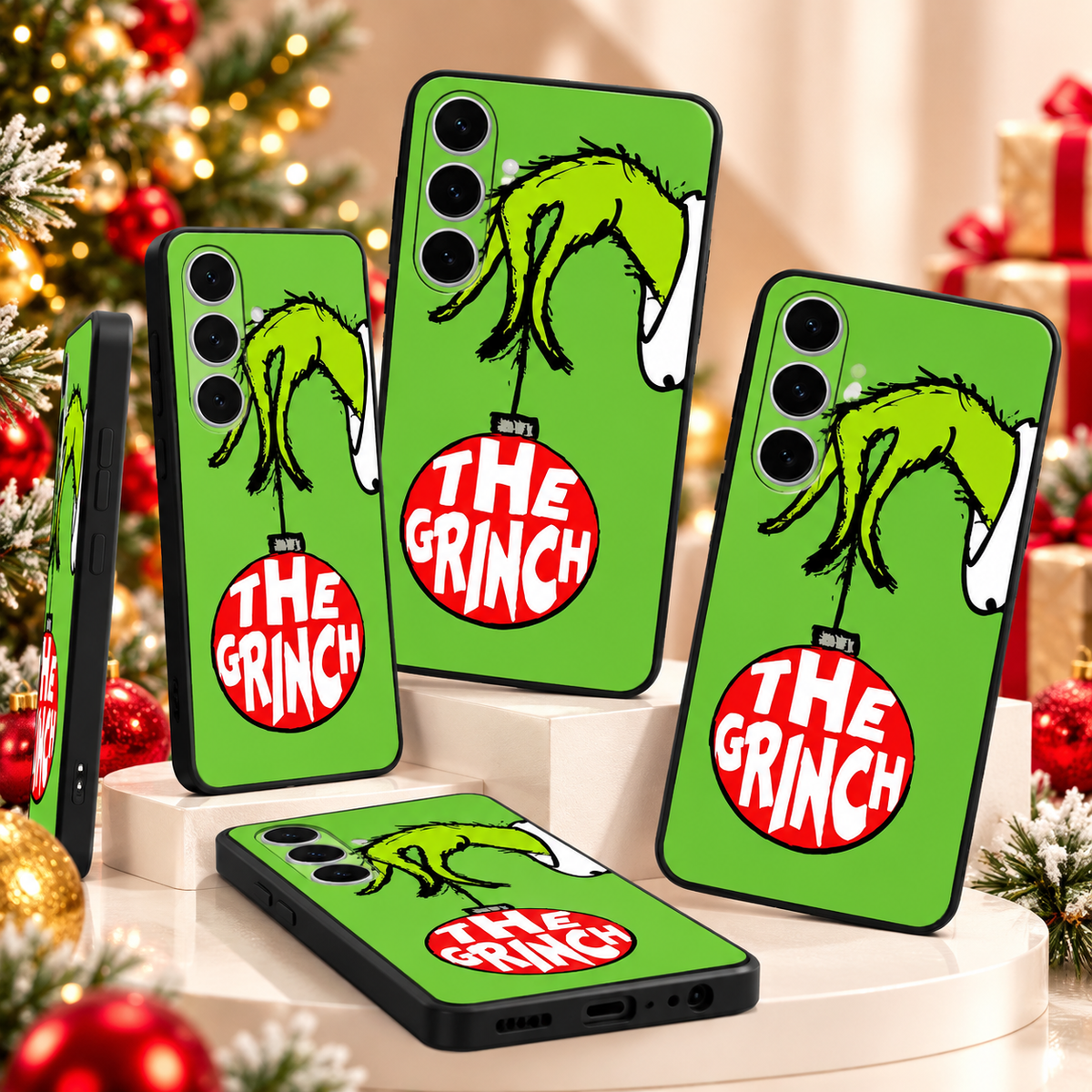 Green Holiday Character Phone Case for Samsung – Christmas Protective Case