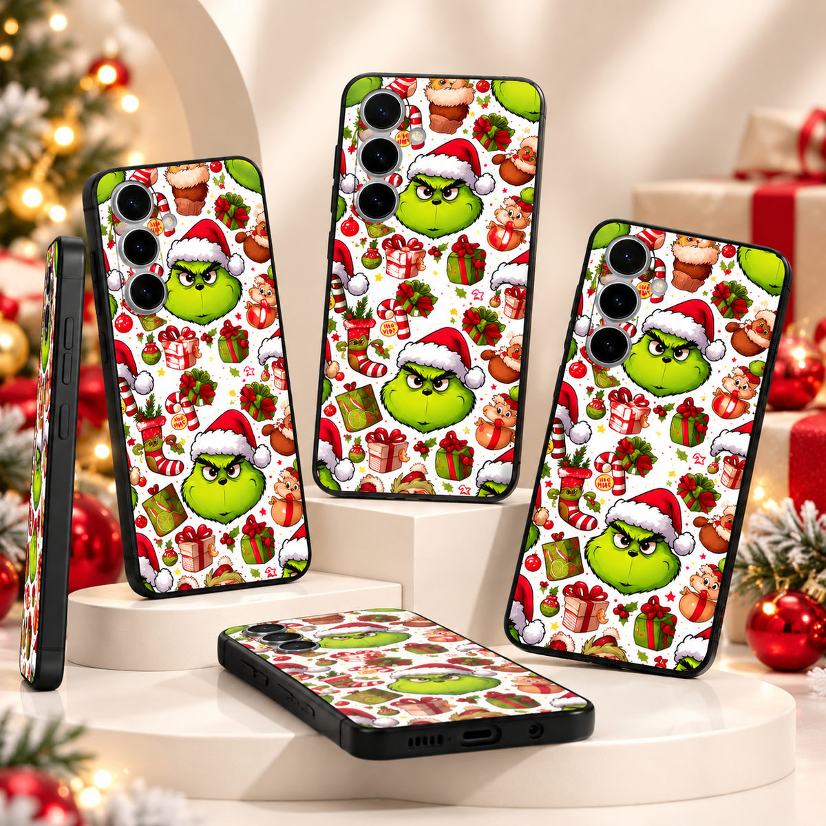 Green Holiday Character Phone Case for Samsung – Christmas Protective Case