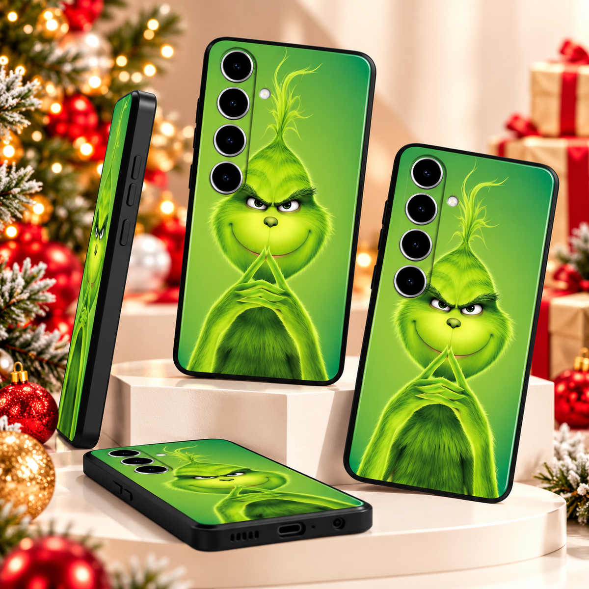 Green Holiday Character Phone Case for Samsung – Christmas Protective Case