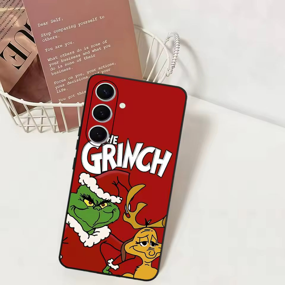 Green Holiday Character Phone Case for Samsung – Christmas Protective Case