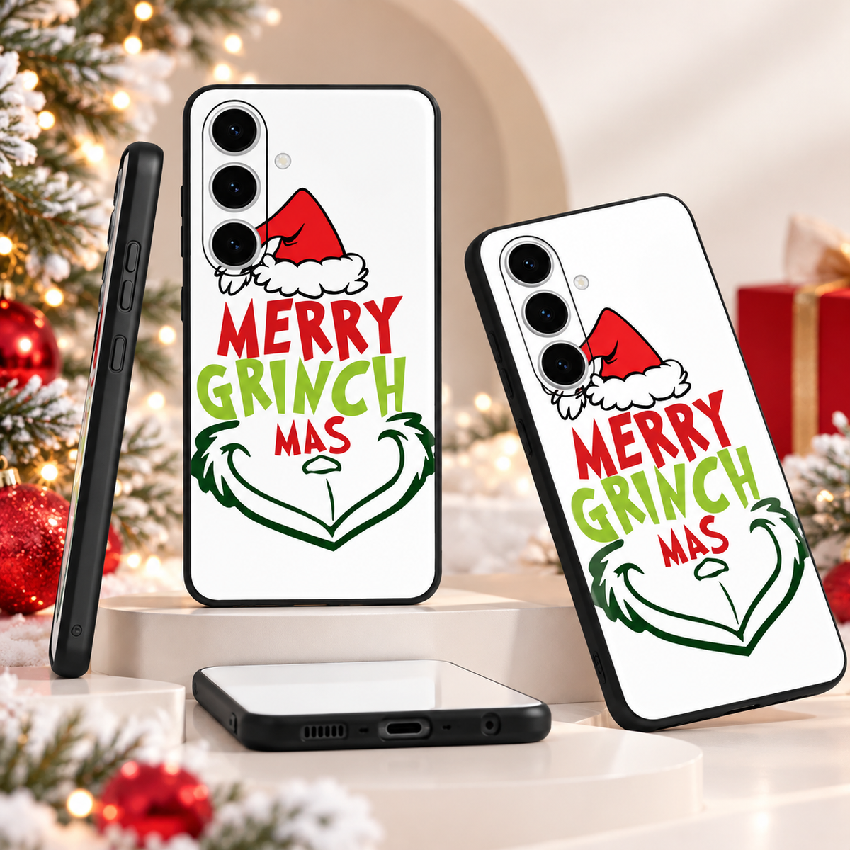 Green Holiday Character Phone Case for Samsung – Christmas Protective Case