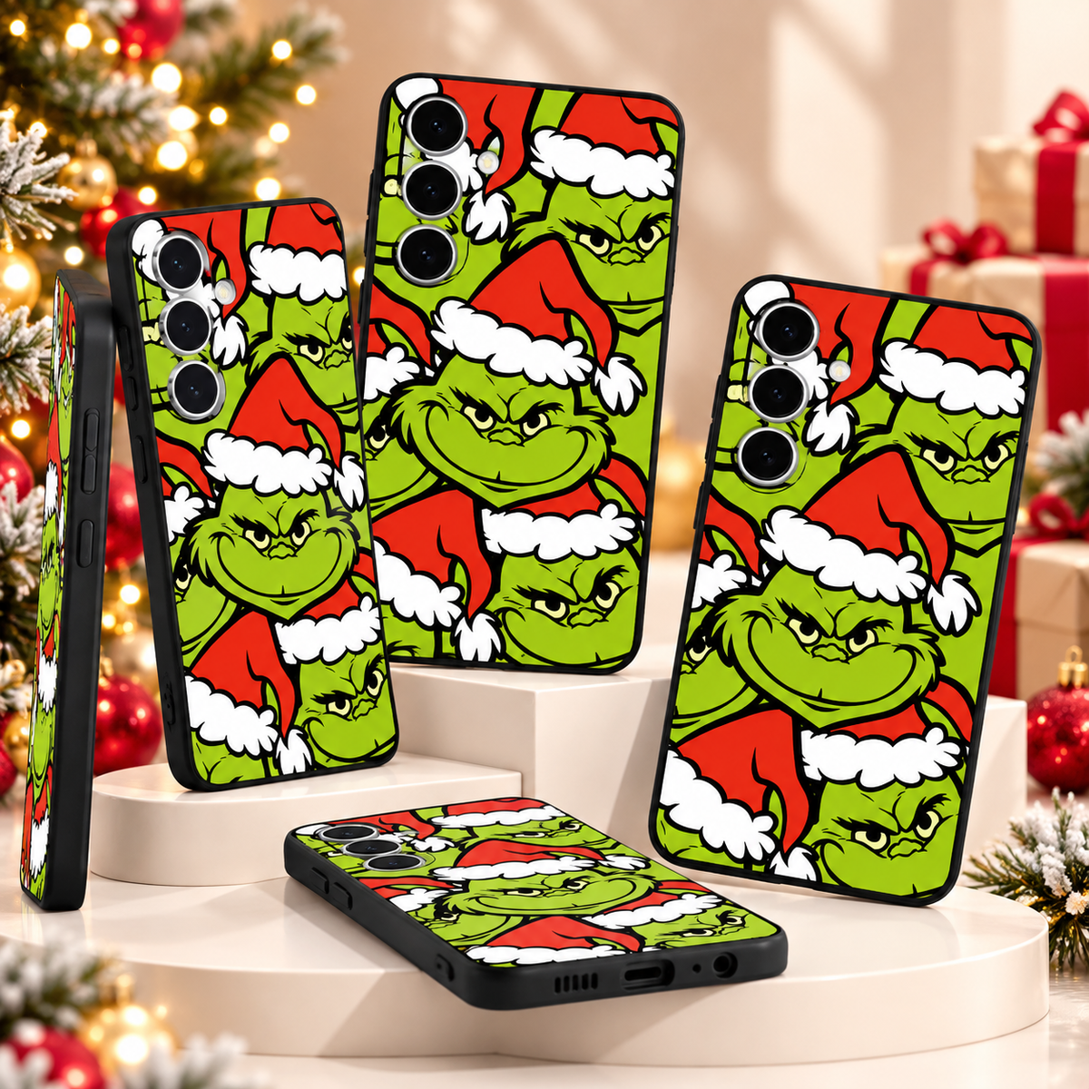 Green Holiday Character Phone Case for Samsung – Christmas Protective Case