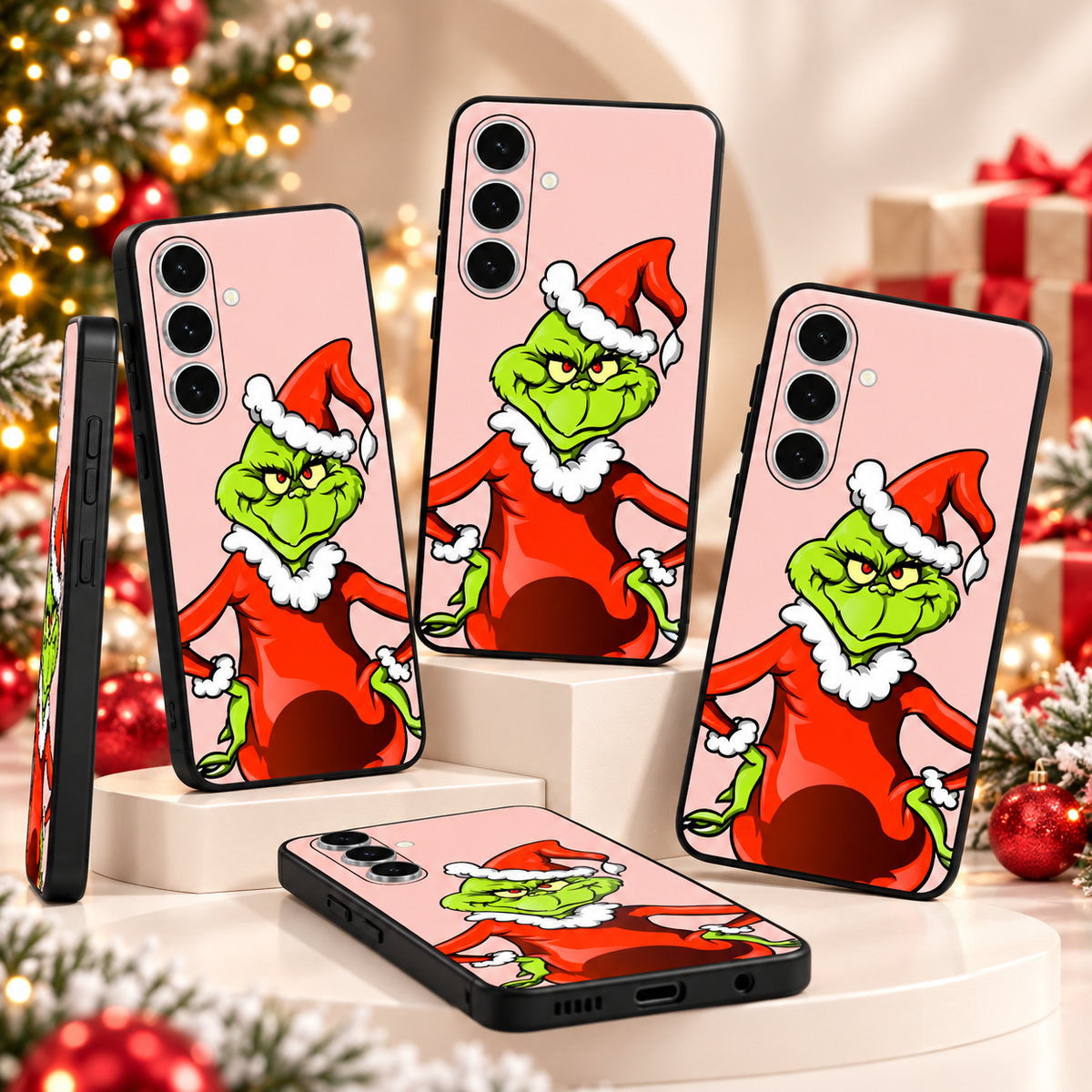 Green Holiday Character Phone Case for Samsung – Christmas Protective Case